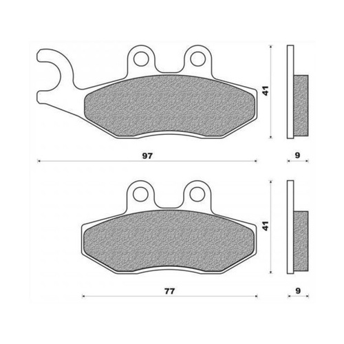 Newfren Front Left Brake Pad Scooter Elite Sintered