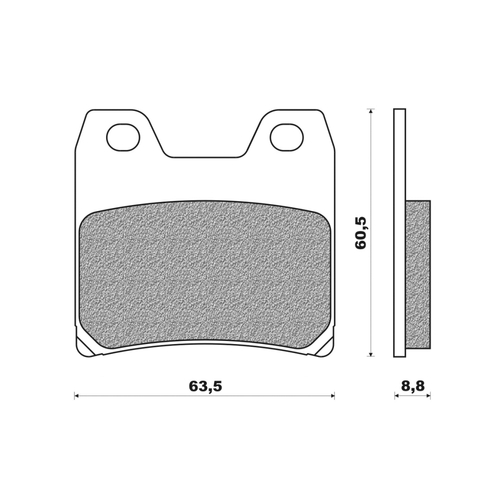 Rear Brake Pads Touring Organic for Yamaha XJR1300 2002 to 2018