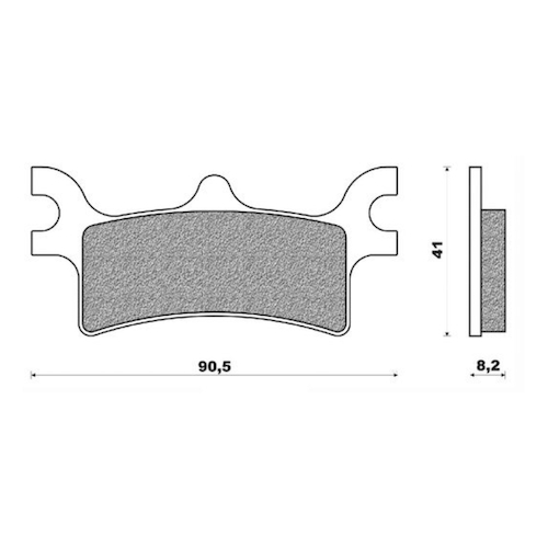 Newfren Rear Brake Pad ATV Organic for Polaris Sportsman 500 HO 2003 to 2008