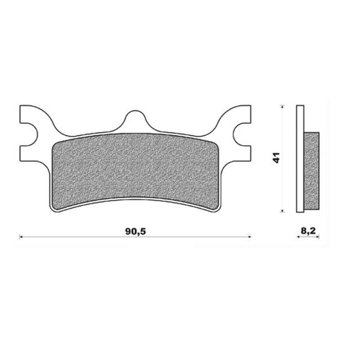 Rear Brake Pads ATV Sintered for Polaris 800 Sportsman EFI Before 31/01/08 2008