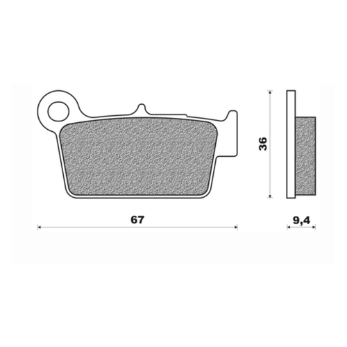 Rear Brake Pads Dirt Race Sintered for Beta RR 498 2012 to 2016
