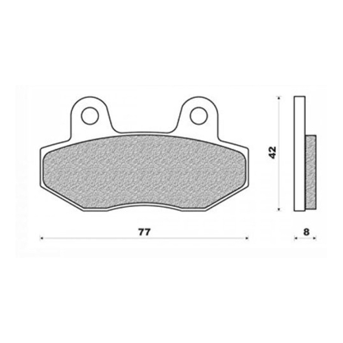 Rear Brake Pads Touring Organic for Hyosung GT250 Comet 2007 to 2013