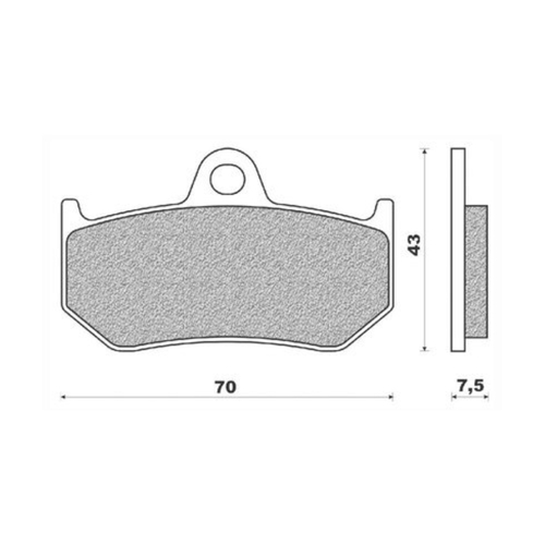 Rear Brake Pads Touring Organic for MV Agusta Brutale 910R 2006 to 2008
