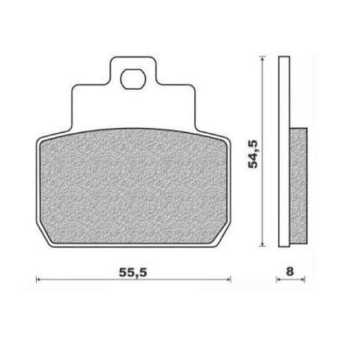 Rear Brake Pads Elite Organic for Piaggio/Vespa X9 250 2005 to 2006