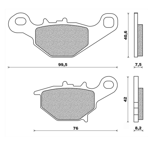 Rear Brake Pads Dirt Organic for Suzuki RM85L Big Wheel 2005 to 2021
