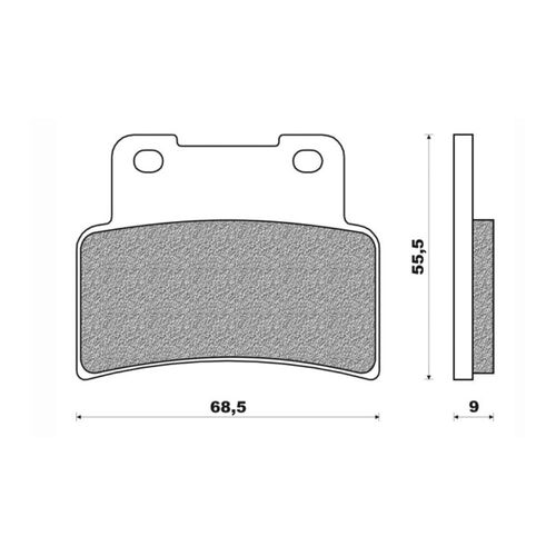 Front Brake Pads Touring Organic for Aprilia 750 Dorsoduro 2008 to 2013