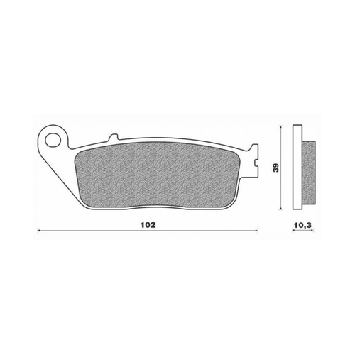 Rear Brake Pads Touring Organic for Kymco Xciting 500 2005 to 2009