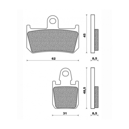 Newfren Front Brake Pad Touring Sintered