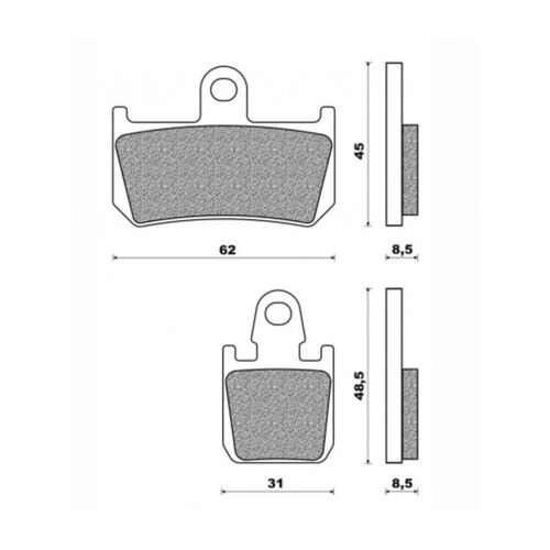Front Brake Pads Touring Sintered for Yamaha YZF-R1 2007 to 2014