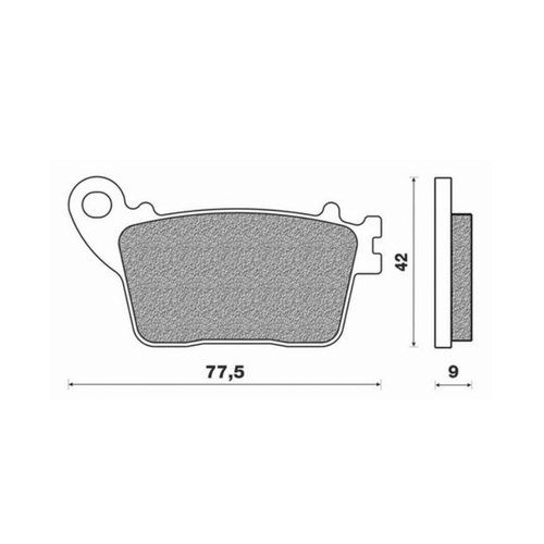 Rear Brake Pads Touring Organic for Kawasaki ZX-6R Ninja 2013 to 2018