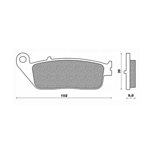 Rear Brake Pads Elite Organic for Kymco Xciting 500 2005 to 2009
