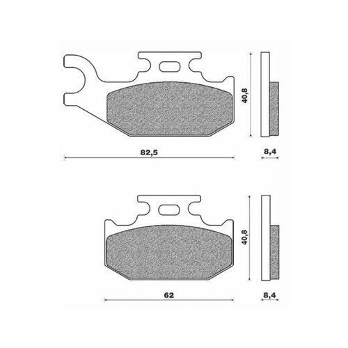 Newfren Front Right Brake Pads ATV Sintered