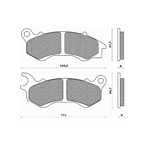 Front Brake Pads Elite Organic for Honda PCX125 2010 to 2012
