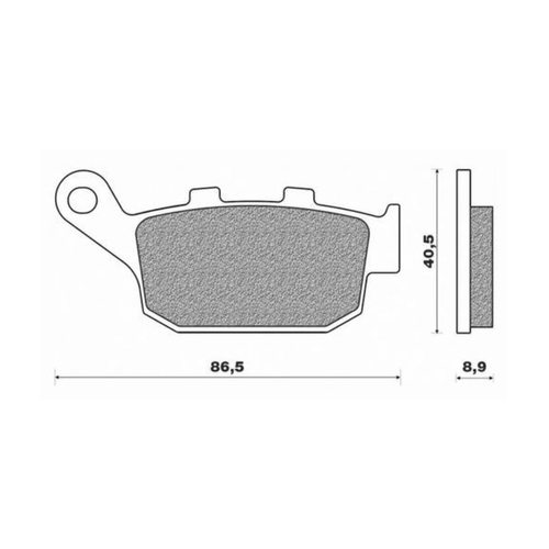 Rear Brake Pads Touring Sintered for Honda NC750SA 2014 to 2016
