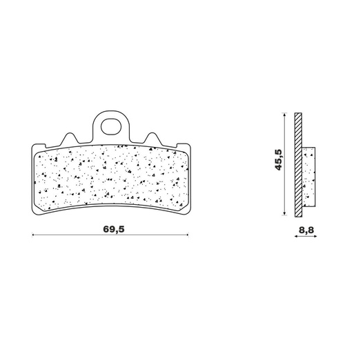 Newfren Front Brake Pad Touring Organic