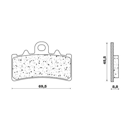 Front Brake Pads Touring Sintered for BMW G310R 2016 to 2021