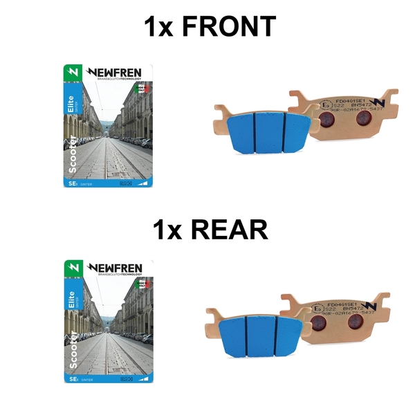 Newfren Elite Sintered Brake Pad Full Set for APRILIA SR MAX 300 2013-2018