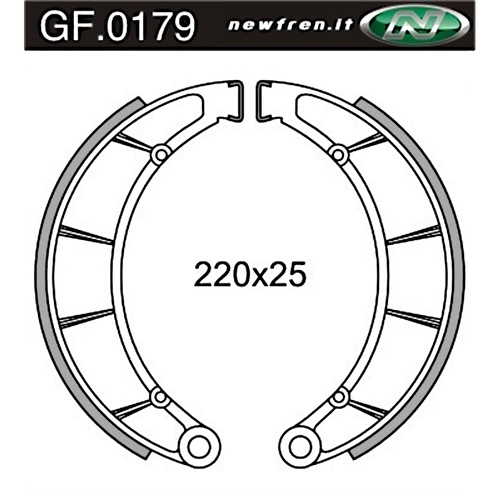 Front Brake Shoes for Moto Guzzi V750 Sport 1972 to 1974