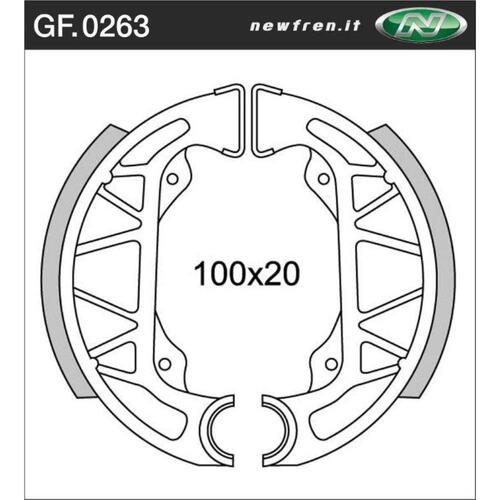 Rear Brake Shoes for Piaggio/Vespa NRG 50 2005 to 2005
