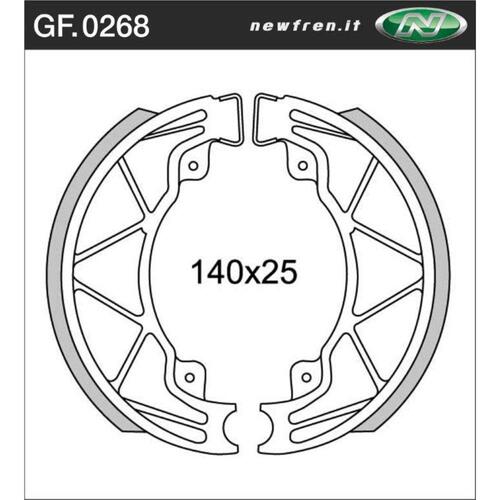 Rear Brake Shoes for Piaggio/Vespa FLY 50 2005 to 2006