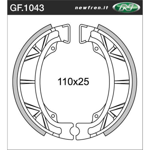 Newfren Brake Shoes Front or Rear for Honda C90 1978 to 1986