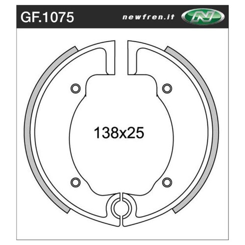 Rear Brake Shoes for BSA 125 Bantam D7 1948 to 1970
