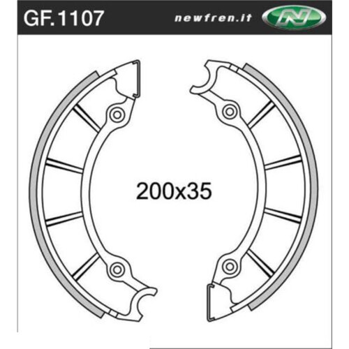 Front Brake Shoes for Kawasaki H1 500 Triple 1970 to 1972