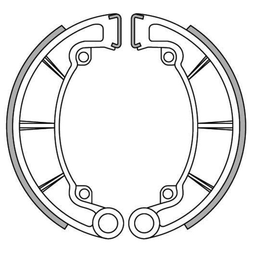 Rear Brake Shoes for Kawasaki KH250 1977 to 1979