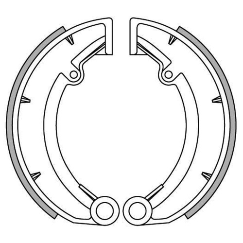 Rear Brake Shoes for MZ ETZ250 1982 to 1992