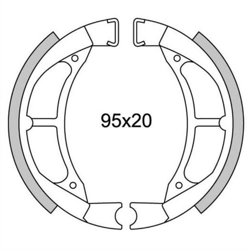 Newfren Front or Rear Brake Shoes for Yamaha YZ80 1977 to 1990