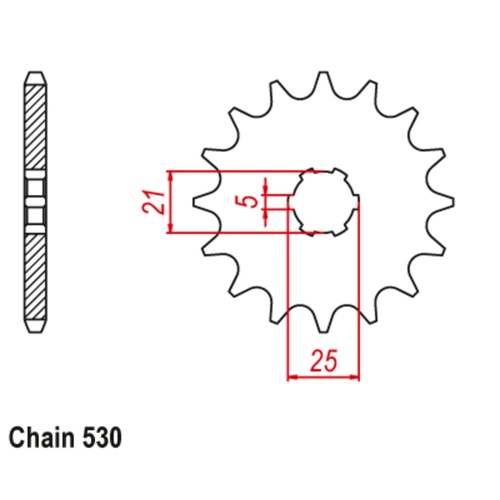 Optional Front Sprocket 15T for Yamaha RD250LC 1980-1983
