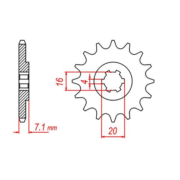 Supersprox Front Sprocket 13T 630 Pitch for suzuki RM80 1987 to 1988