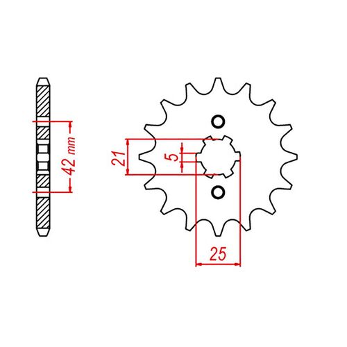Standard Front Sprocket 14T for Yamaha IT465 1981-1982