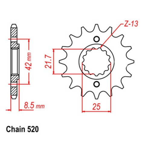 Standard Front Sprocket 16T for Suzuki  GS500F 2004-2014