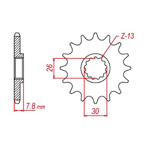Standard Gearing Front Sprocket 18T