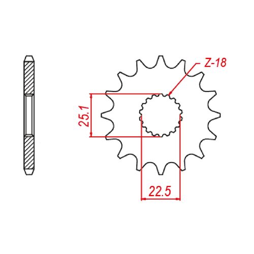 Standard Gearing Front Sprocket 17T