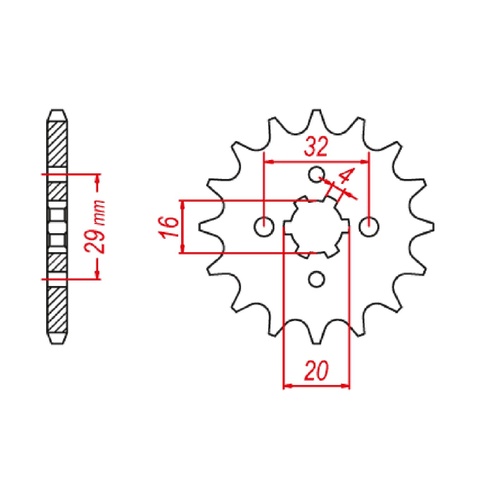 Optional Front Sprocket 12T