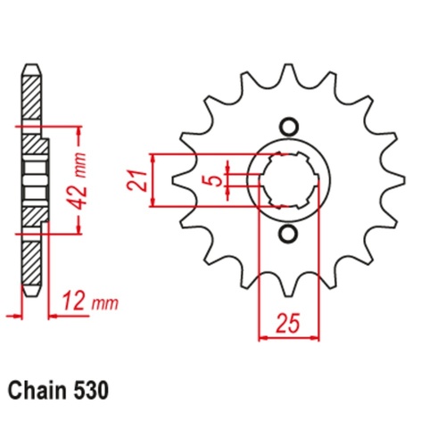 Standard Front Sprocket 15T for Yamaha XS250 1981