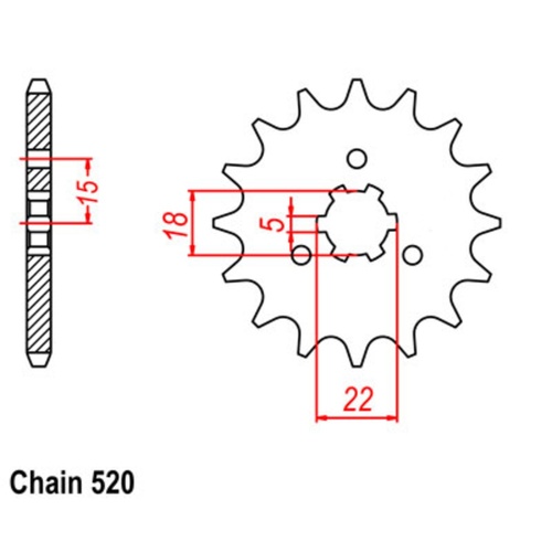 Standard Front Sprocket 12T