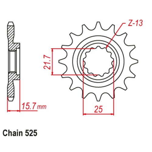 Standard Front Sprocket 15T