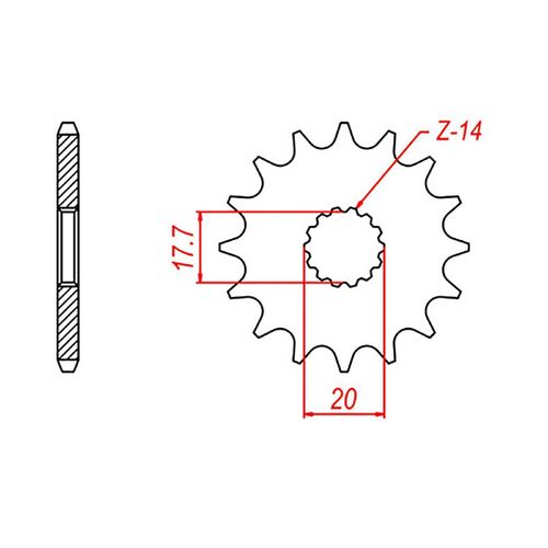 Front Sprocket Standard Gearing 16 Tooth