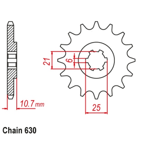 Standard Front Sprocket 15T for Honda CB750F  1977-1978