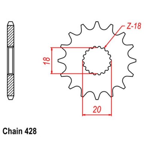 Standard Front Sprocket 14T
