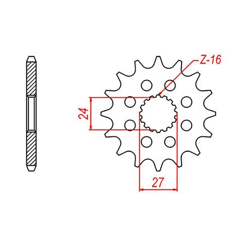 Optional Front Sprocket 16T