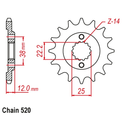 Standard Front Sprocket 15T