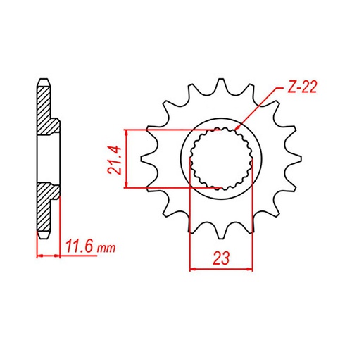 Front Sprocket 13 Tooth for Yamaha TTR250 1994 To 2012