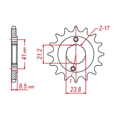 Optional Front Sprocket 16T