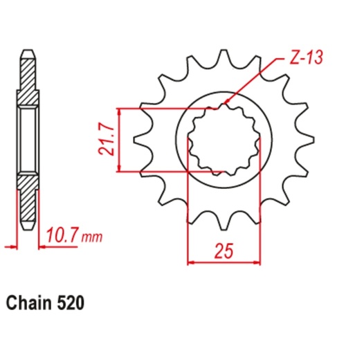 Standard Front Sprocket 16T for Yamaha XJ6N/S 2009-2013