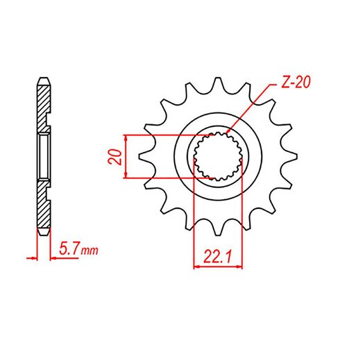 12T Yamaha Front Sprocket (1590)