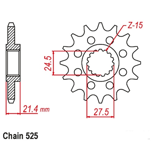 Standard Gearing 16T Aprilia Shiver/Dorsoduro Front Spkt (709)